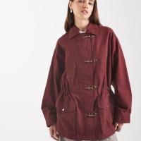 asos DESIGN 女士大衣 四口袋饰边派克大衣