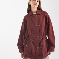 asos DESIGN 女士大衣 四口袋饰边派克大衣