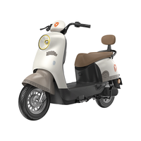 移动端、京东百亿补贴：雅迪 80KM超长续航 电动摩托车 铅酸电池 奶白棕