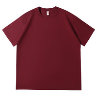 凡客诚品 重磅棉质 短袖上衣  深酒红 M