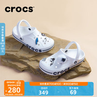 crocs 中性沙滩洞洞鞋 205089-126 白/深蓝 38