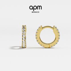 APM Monaco 小巧圆环耳饰女生设计感个性轻奢简约气质耳饰毕业