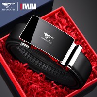  SEPTWOLVES/七匹狼 自动扣 男士皮带 黑色 110cm