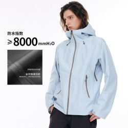 蓝途 23012三防专业春亚纺硬壳冲锋衣单层暴雨男女全压胶event台州