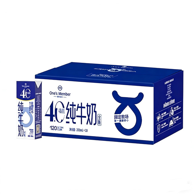 1号会员店 4.0g蛋白纯牛奶 200ml*30盒