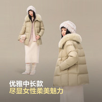 波司登 大毛领中长羽绒服