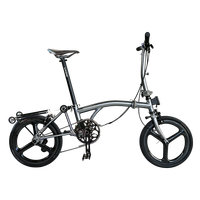 PLUS会员：ACEOFFIX 三折叠自行车 E5-钨钢灰 16英寸5档变速 成人学生通勤代步车