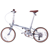 大行 D10折叠自行车20英寸10速成人复古风单车HAC003 电镀银