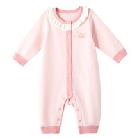 好孩子 Goodbaby好孩子新生婴儿a类纯棉连体衣满月女宝宝家居服哈衣爬服