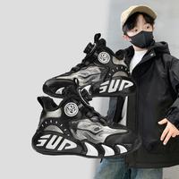 天伦天 秋季潮流百搭防滑耐磨青少年男女童旋转扣户外篮球鞋