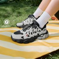FILA 男中大童（33-42）复古跑鞋男童旋钮扣透气运动鞋