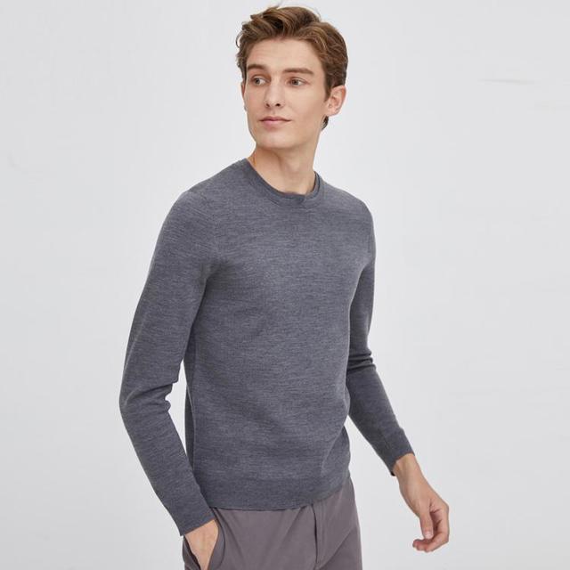 J.Lindeberg 金·林德伯格 春季混纺绵羊毛保暖潮流套头针织衫毛衣打底衫男毛衣