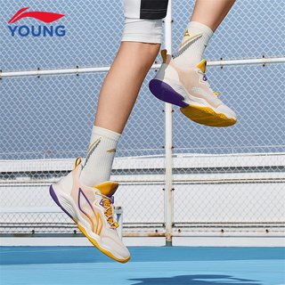  LI-NING/李宁 网面透气 儿童篮球鞋 乳白色-1 37码