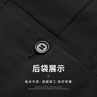  SHANSHAN/杉杉 莱赛尔+桑蚕丝 男士西服套装 黑色 M /170