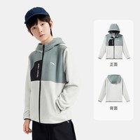 ANTA/安踏 抗静电 儿童摇粒绒外套 冰蓝灰-3