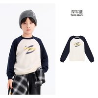 莫莫 美特斯邦威童装卫衣男童春新款潮流休闲舒适百搭插肩袖图案上衣