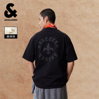 杰克琼斯 男士短袖T恤夏季复古打底衫重磅棉情侣短袖