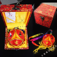  聂莊 手工 绣球 锦盒