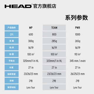 HEAD/海德 碳纤维全碳素 网球拍 1号柄