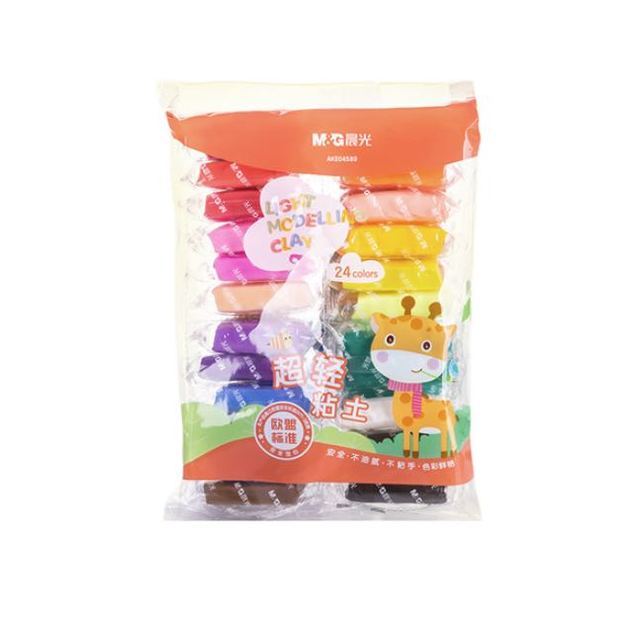 晨光 超轻粘土24色套装儿童幼儿无毒手工diy玩具12色彩泥橡皮泥