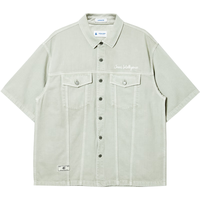 JACK&JONES/杰克琼斯 精致字母刺绣 男士短袖衬衫 M