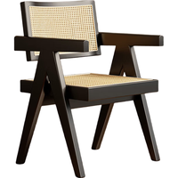  锦需 藤工艺 藤椅 【藤工艺靠背椅】日式淡雅原木色46x46x83cm