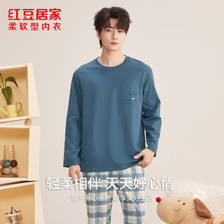  Hodohome/红豆居家 纯棉 男士睡衣套装 星辰蓝 L 170/92A