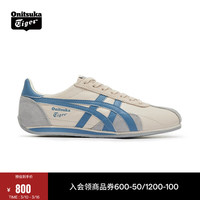 Onitsuka Tiger 男女款中性鞋子复古舒适运动休闲鞋男RUNSPARK 米色/蓝色-250 41.5