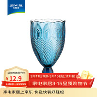 乐唯诗 墨蓝玻璃杯ins风水杯牛奶咖啡杯 330ml 1只