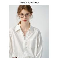 VEGA CHANG 蕾丝花边 女士衬衫