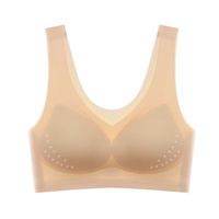 GEEZORO 夏季超薄冰丝无痕内衣女大胸显小无钢圈防下垂大码美背文胸背心式