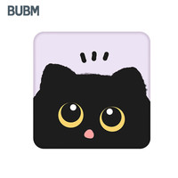 必优美 鼠标垫小号加厚卡通可爱办公室桌垫防滑耐用鼠标垫 笔记本电脑家用便携图案软垫 小黑猫