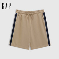 Gap/盖璞 撞色织带 男士针织短裤 卡其色 L (175/84A)亚洲尺码