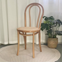 艾格辰 法式实木藤编餐椅
