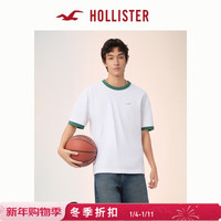  HOLLISTER/霍利斯特 重磅棉质 男士T恤 L (180/108A) 白色