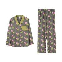  安之伴 100%纯棉 女士睡衣套装