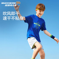 SKECHERS/斯凯奇 透气速干 儿童短袖T恤