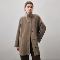 Comoboca/科蒙博卡 手缝羊毛含兔毛 女士大衣