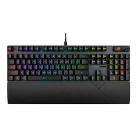 ROG 游侠2RX PBT版 机械键盘  RX蓝轴 RGB背光防水防尘键盘104键吃鸡/无畏契约 黑色