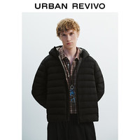  URBAN REVIVO 简约休闲 男士羽绒服 黑色 S