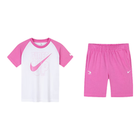 NIKE/耐克 纯棉 儿童短袖套装 紫红色 【休闲户外】 160 /76 【身高152-158cm】