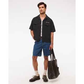  Abercrombie & Fitch 美式复古 男士短袖衬衫