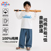 马克华菲 纯棉 儿童长袖T恤 M英文白色 140