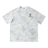  MARK FAIRWHALE/马克华菲 美式烫钻蜡染 男士短袖T恤 2XL 白#PMK酷男棕标