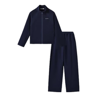  YeeHoO/英氏 华夫格 儿童运动套装 休闲运动套装-深蓝 110