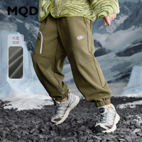 马骑顿 冬季男大童户外露营登山休闲裤 军绿 120