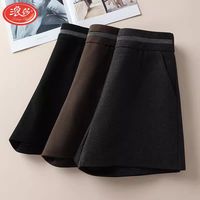  Langsha/浪莎 宽松 女士毛呢短裤