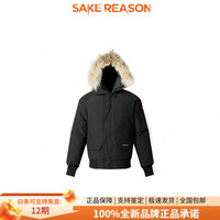 CANADA GOOSE SS23Chilliwack系列红标保暖连帽长袖短款羽绒服外套飞行员夹克男 黑色 M