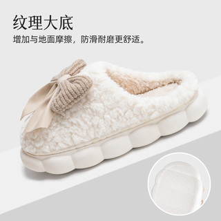  润柔 防滑 女士棉拖鞋