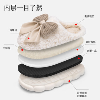  润柔 防滑 女士棉拖鞋